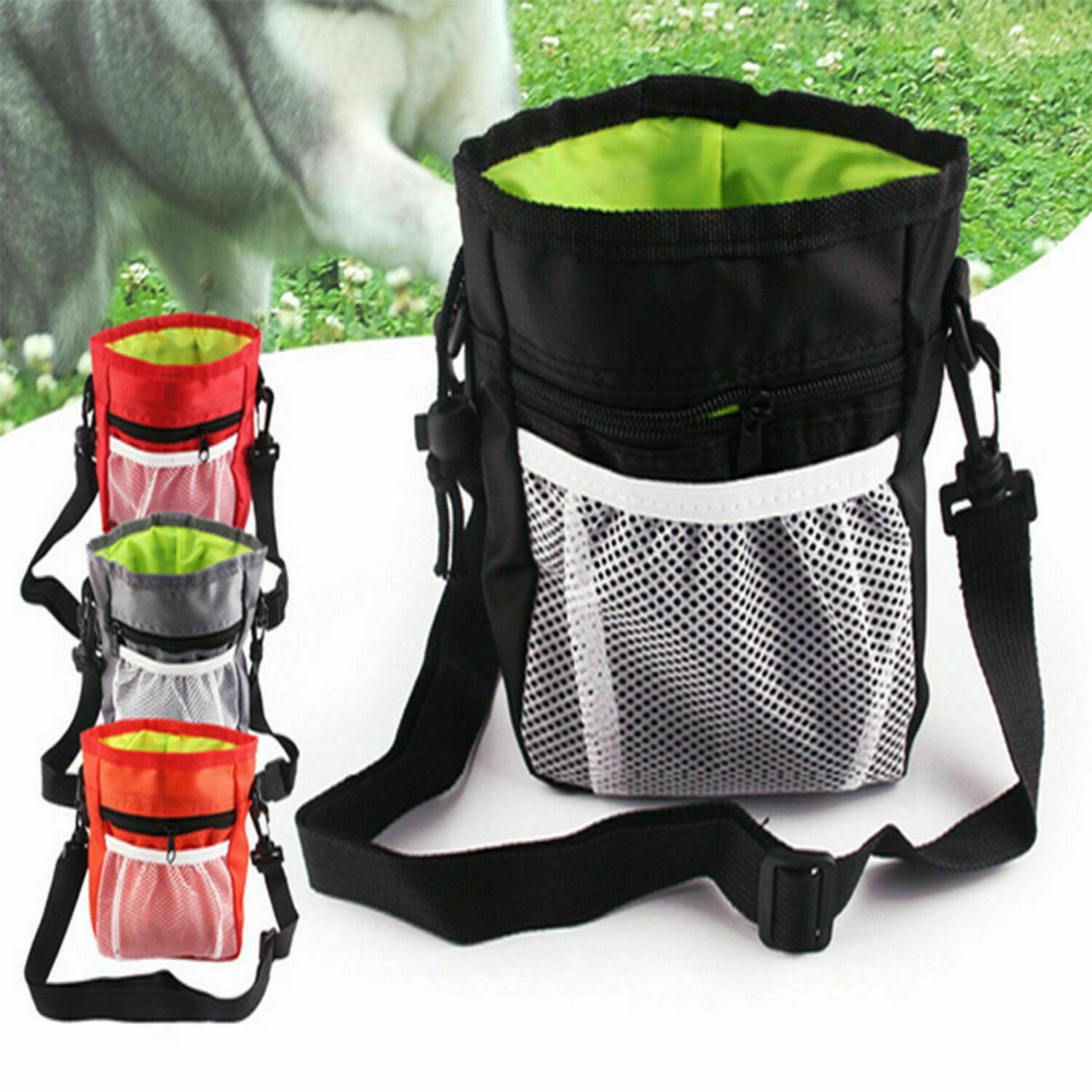 New Dog Training Treat Pouch Bag Pet Waist Bum Bags Belt Snack Treats Walking UK