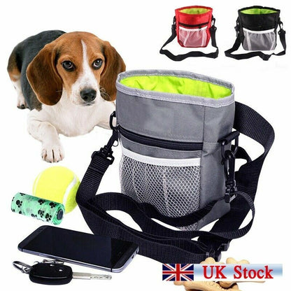 New Dog Training Treat Pouch Bag Pet Waist Bum Bags Belt Snack Treats Walking UK