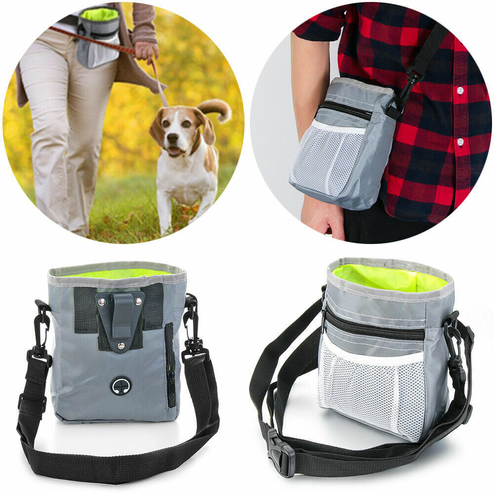 Dog Training Walking Pouch Treat Storage Bag Dispenser Obedience Snack Holder UK