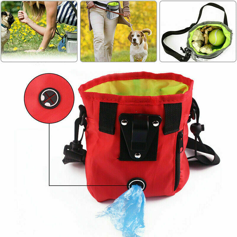 Dog Training Walking Pouch Treat Storage Bag Dispenser Obedience Snack Holder UK