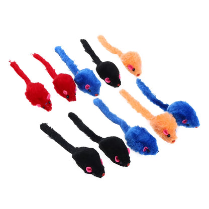 Mini Colorful Cat Toys Plush False Mouse Toys for Cats Kitten Animal Funny Playing Pet Cat Products Cat Supplies Training Toys