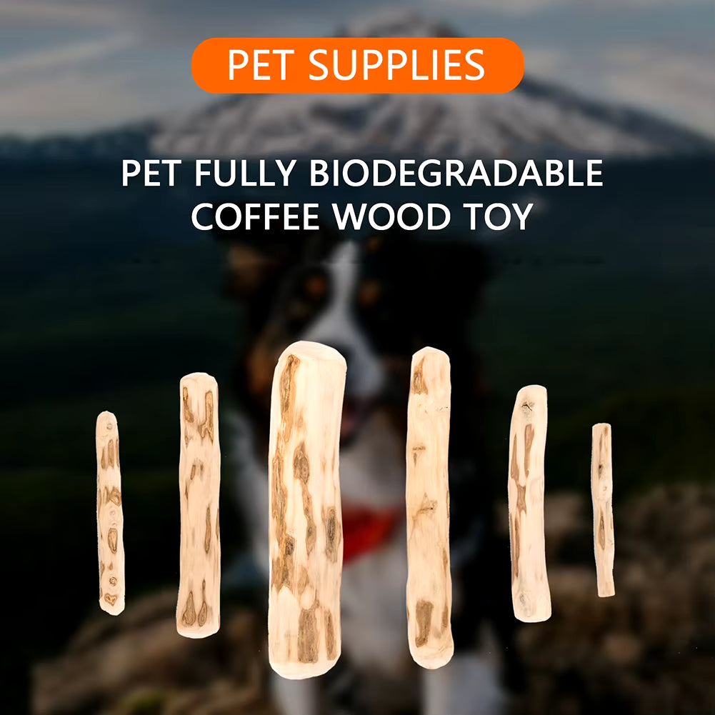 Dog Teeth Grinding Rod Wooden Chewing Toy Natural Coffee Wood Chewable Stick Bite-Resistant Pet Relieve Anxiety Toy Pet Supplies