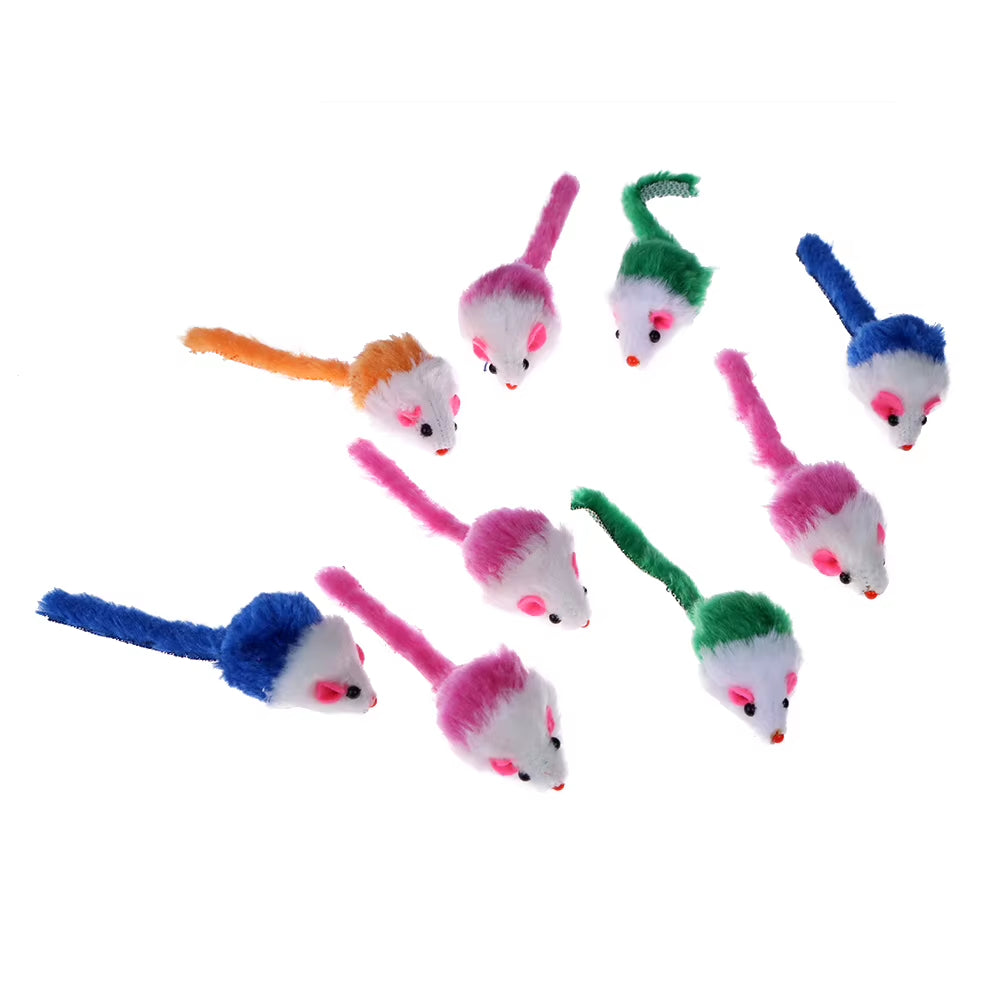 Mini Colorful Cat Toys Plush False Mouse Toys for Cats Kitten Animal Funny Playing Pet Cat Products Cat Supplies Training Toys