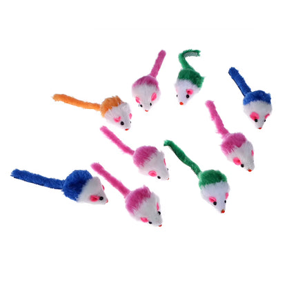 Mini Colorful Cat Toys Plush False Mouse Toys for Cats Kitten Animal Funny Playing Pet Cat Products Cat Supplies Training Toys