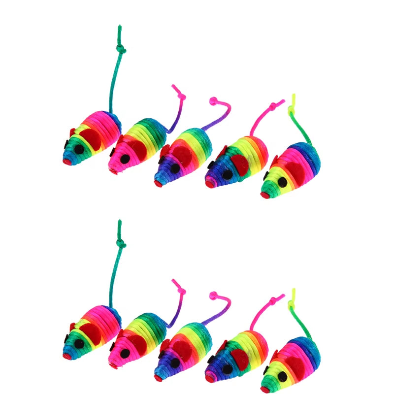 Mini Colorful Cat Toys Plush False Mouse Toys for Cats Kitten Animal Funny Playing Pet Cat Products Cat Supplies Training Toys