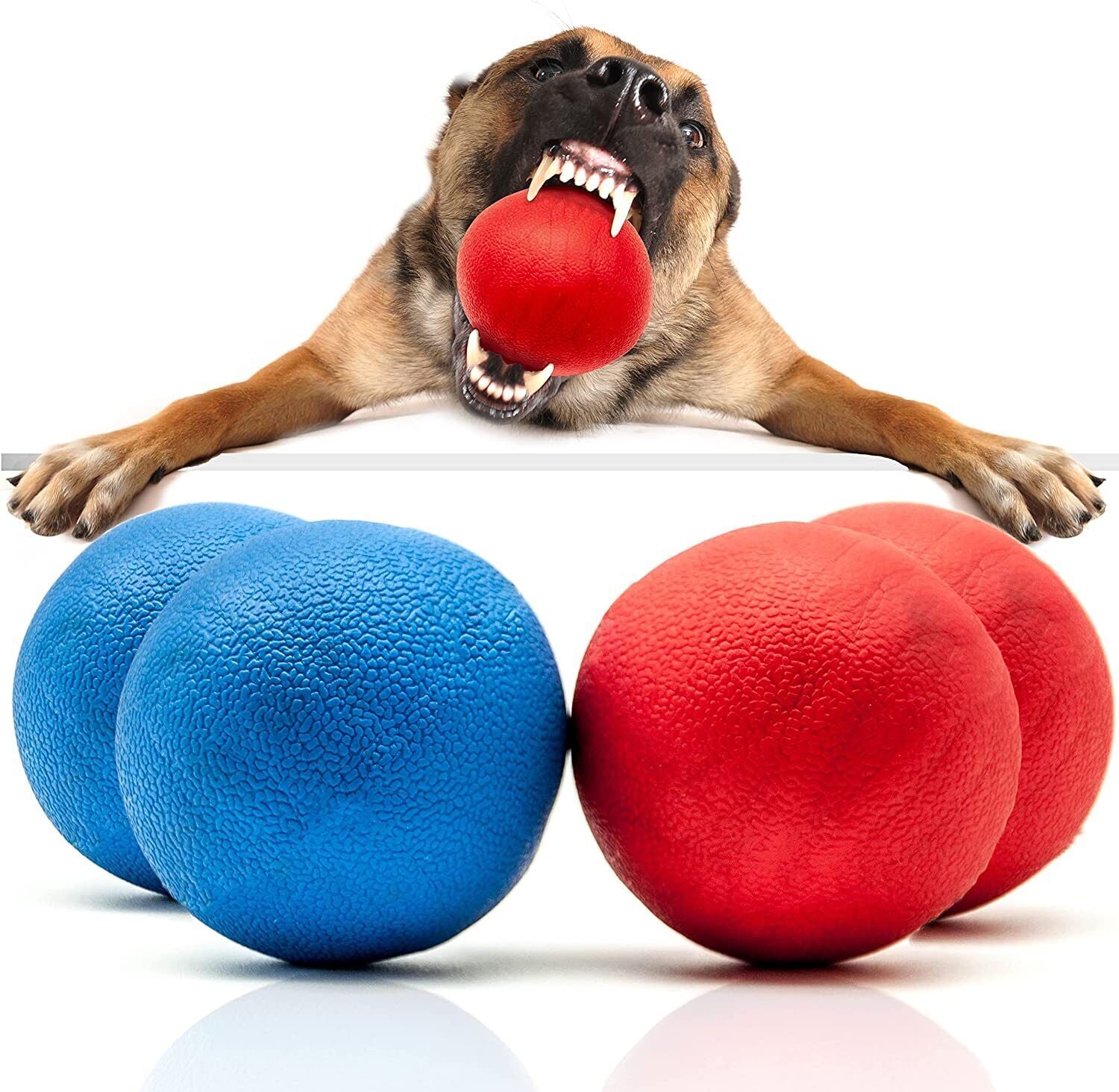 HIGH BOUNCING Indestructible Tough Solid Core Rubber Dog Ball Interactive Toys