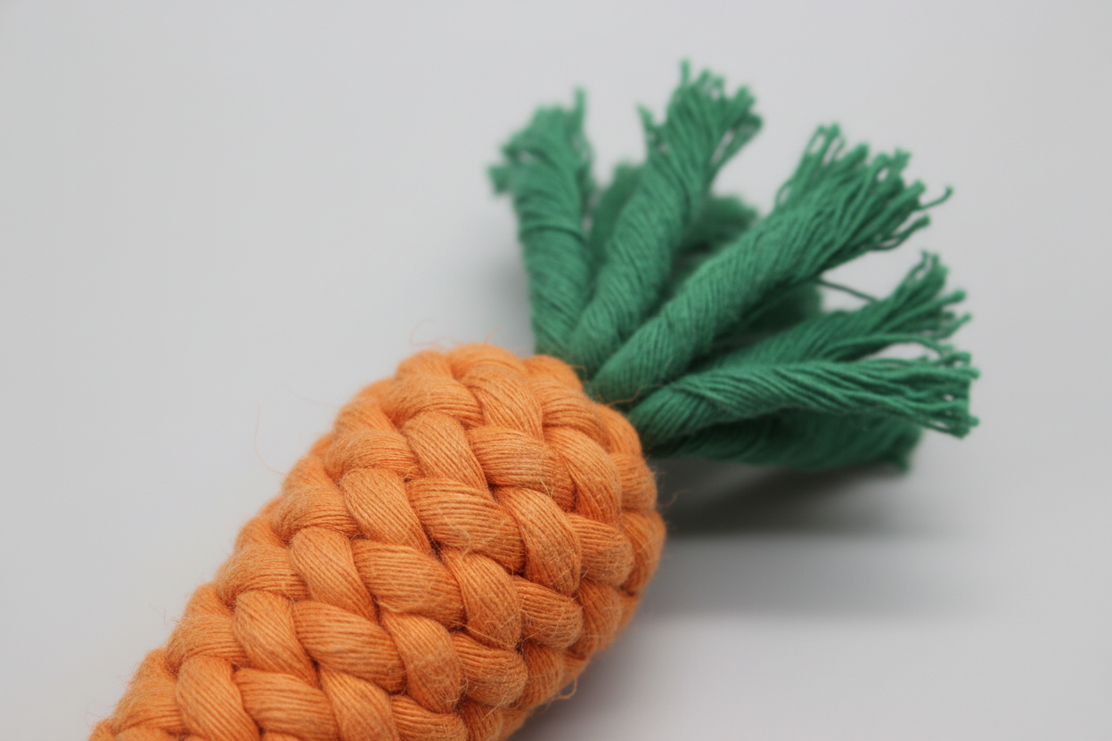 1Pc Pet Knot Toy for Dog and Cat Carrot Shape Dog Chew Toys Cotton Rope Toys for Indoor Dogs Cat Toys Dog Accessories